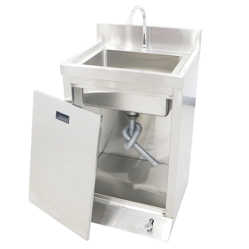 Industrial Foot Pedal Pump Hand Basin Stainless Steel Commercial Pedestal Washing Sink Factory