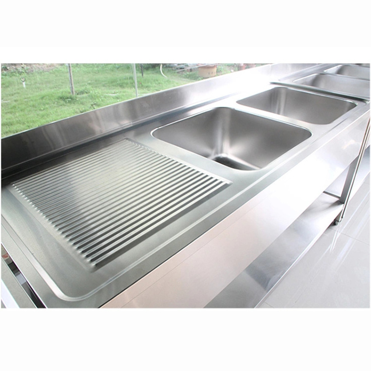 Hot Sale Handmade 304 Stainless Steel customized Commercial Kitchen Sink