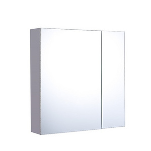 New Design Double Door Stainless Steel Corner Wall Mirror Wash Basin Bathroom Mirrored Cabinet