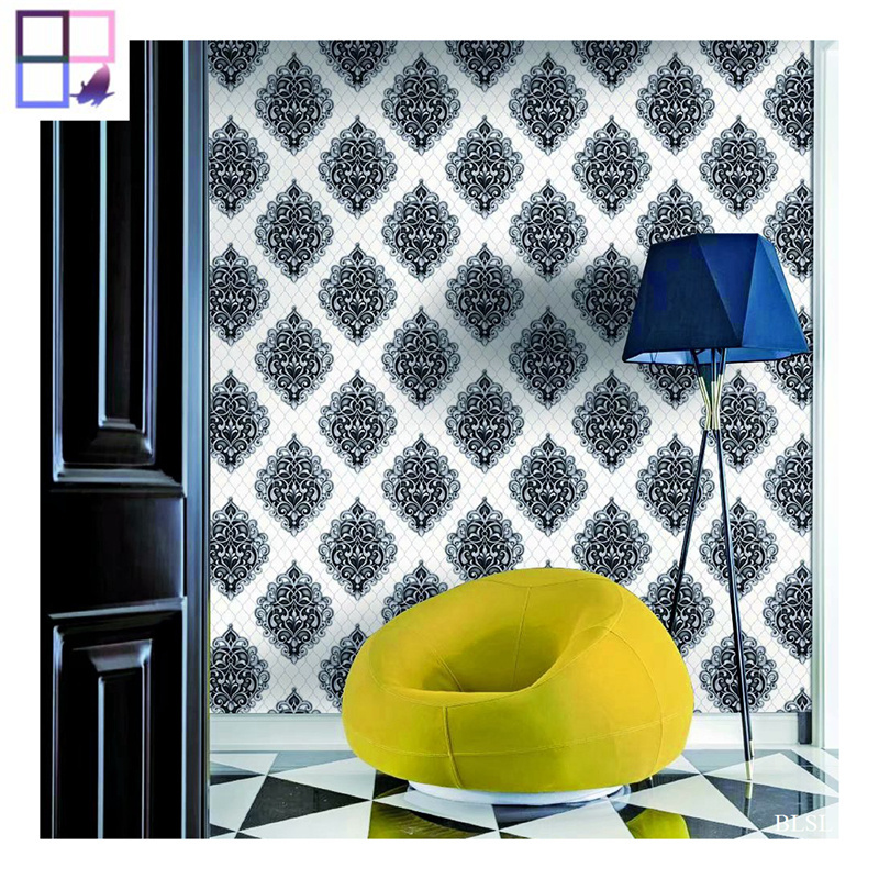 Home design luxury floral decor damask wall paper brick wallpapers 3d effect wall murals