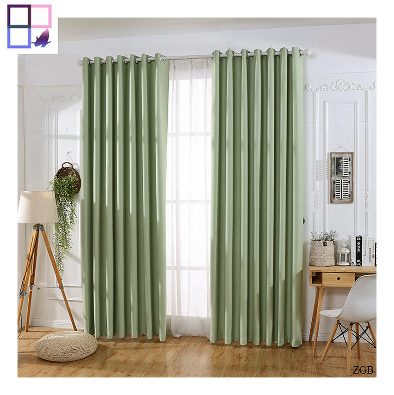 2020 factory wholesale High quality European style fancy bedroom soild blackout fabric window curtains