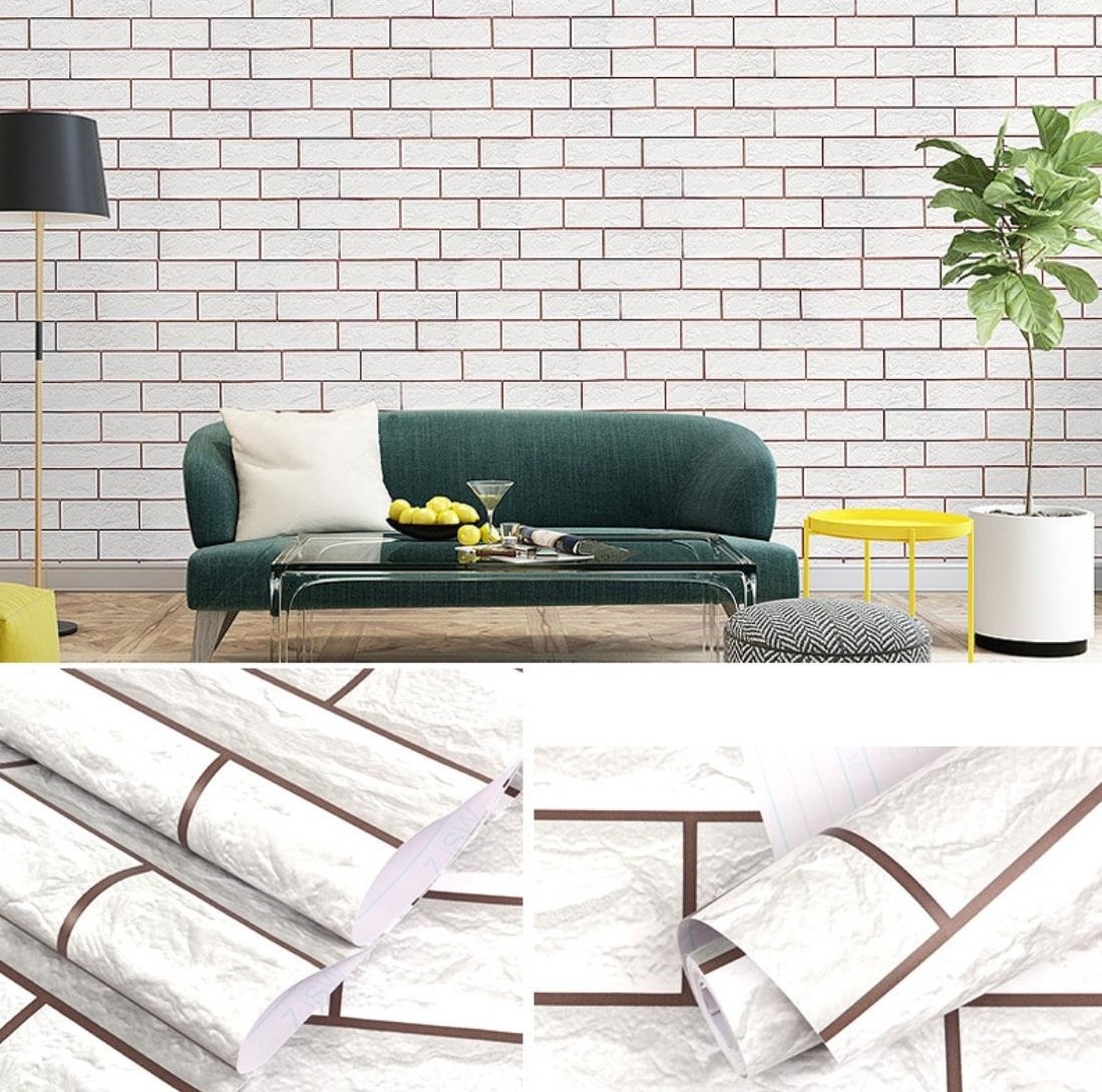 3d brick wall stickers black peel and stick wallpaper for home decor wallpaper 3d