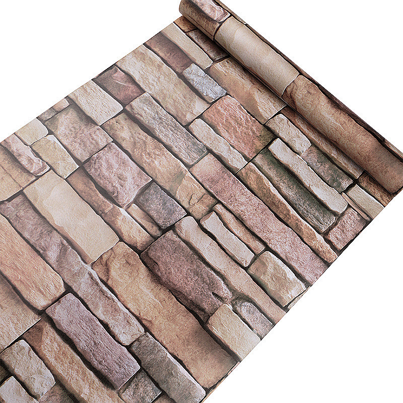 Wholesale 3D Brick Pattern PVC Wall Paper Peel And Stick Self-Adhesive Wallpapers