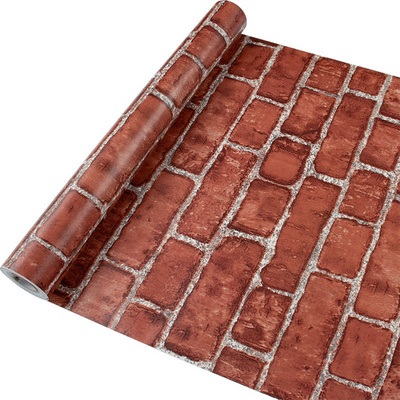 Home Decorative Contact Paper Printed 3D PVC Self-Adhesive Brick Wallpaper