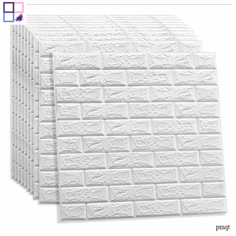 Modern solid colored PE brick textured wall panels self-adhesive 70cm*77cm*6mm thicken wall panels for home