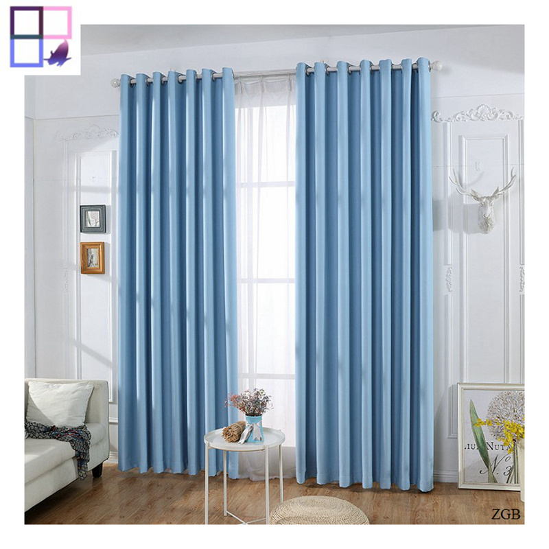 2020 factory wholesale High quality European style fancy bedroom soild blackout fabric window curtains