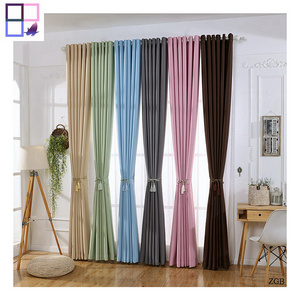 2020 factory wholesale High quality European style fancy bedroom soild blackout fabric window curtains