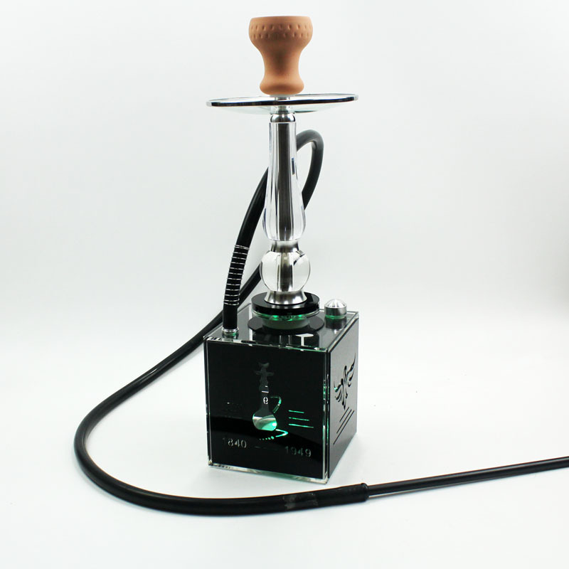 Factory Supply Arabic Shisha Full Set with Acrylic LED Light Crystal Pipe and Shisha Pot