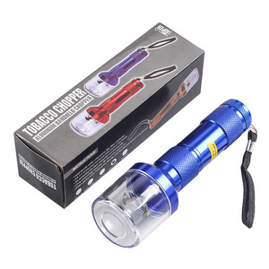 Wholesale Flashlight Electric Herb Grinder Smoking Accessories Dry Tobacco torch Spice Herb Grinders