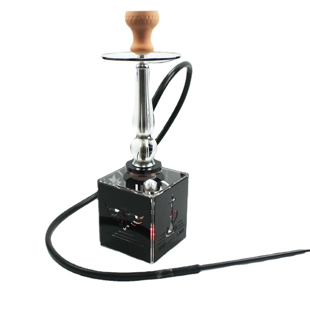 Factory Supply Arabic Shisha Full Set with Acrylic LED Light Crystal Pipe and Shisha Pot