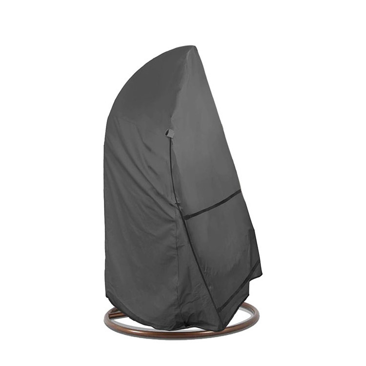 high quality black 600d Waterproof Rainproof Dustproof UV Protector Outdoor Patio Garden Hanging Swing Egg Chair Seat Cover