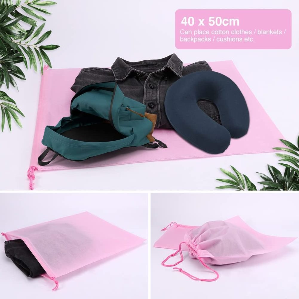 Wholesale sturdy travel clothes shoes storage dust laundry backpack non woven drawstring bags custom logo