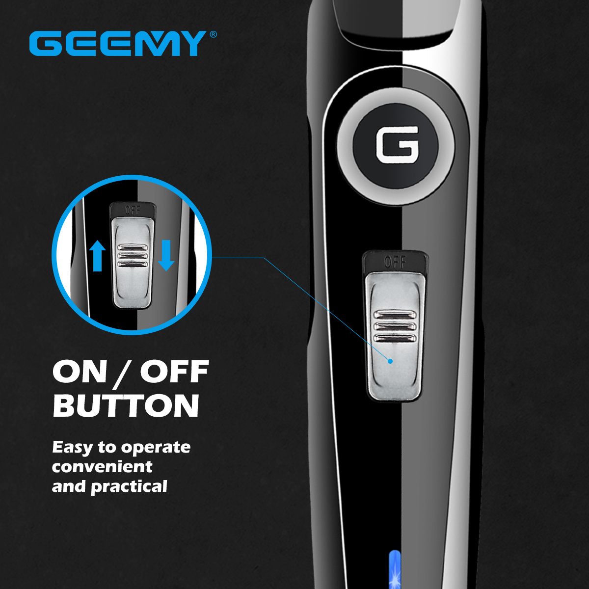 GEEMY GM-6660 Hot Sale Hair Cutting Machine Rechargeable Hair Clippers Professional  Electric Cordless Hair Trimmer for Men