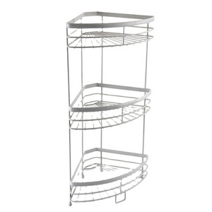 Best Selling Three Tier Metal Storage Rack White Vertical Storage Rack For Bathroom