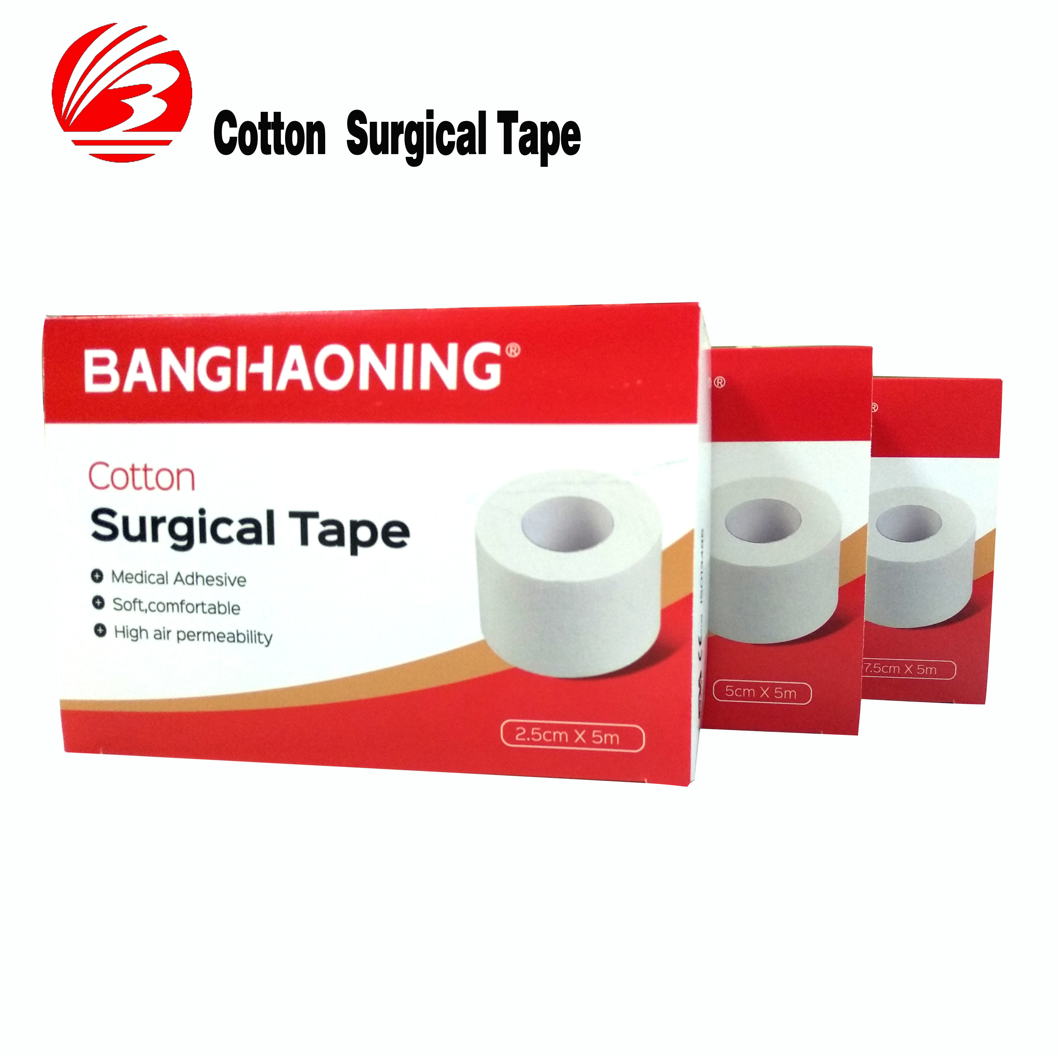 2019 Banghaoning 1.25cmX5cm  High quality Medical  Adhesive Soft cotton roll  Surgical micropore Tape