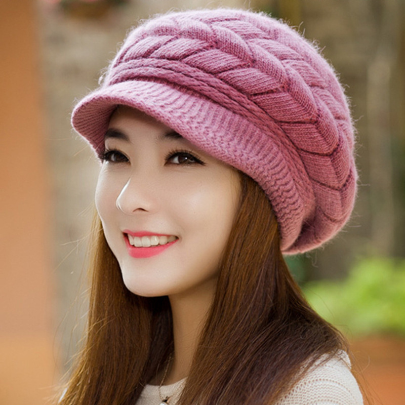 Winter Ladies Ear Berets Soft and warm suitable for outdoor travel skiing and skating Customizable logo multi-color optional hat