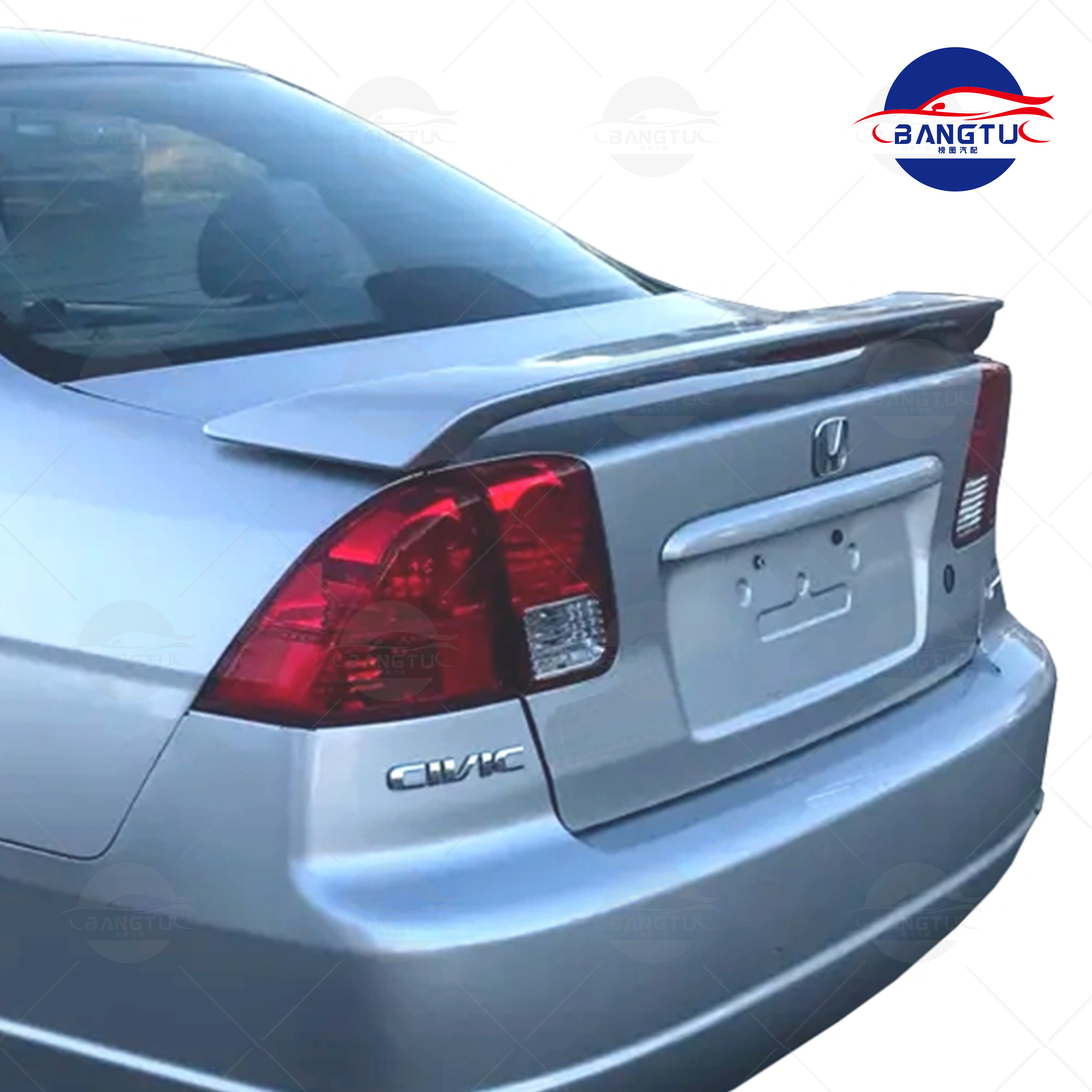 HOT SALE GOOD QUALITY FOR CIVIC 01-05 REAR SPOILER WITH LIGHT CAR SPOILER DIGGY SPOILER