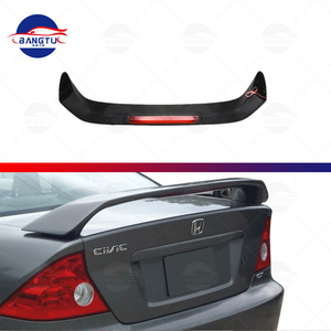 HOT SALE GOOD QUALITY FOR CIVIC 01-05 REAR SPOILER WITH LIGHT CAR SPOILER DIGGY SPOILER