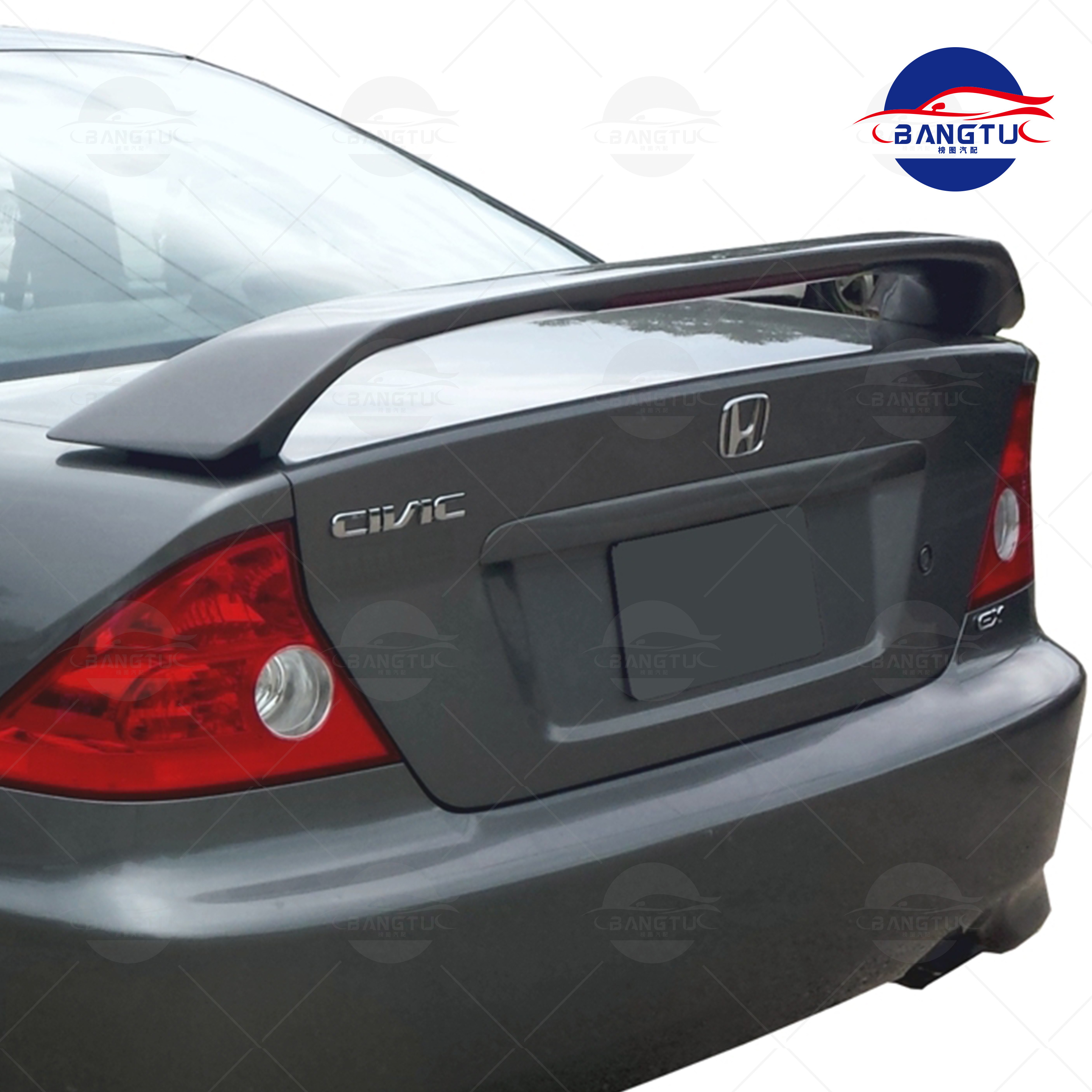 HOT SALE GOOD QUALITY FOR CIVIC 01-05 REAR SPOILER WITH LIGHT CAR SPOILER DIGGY SPOILER