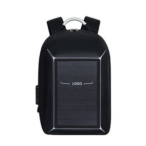 wholesale 20W solar power backpack waterproof with powerbank charger laptop backpack