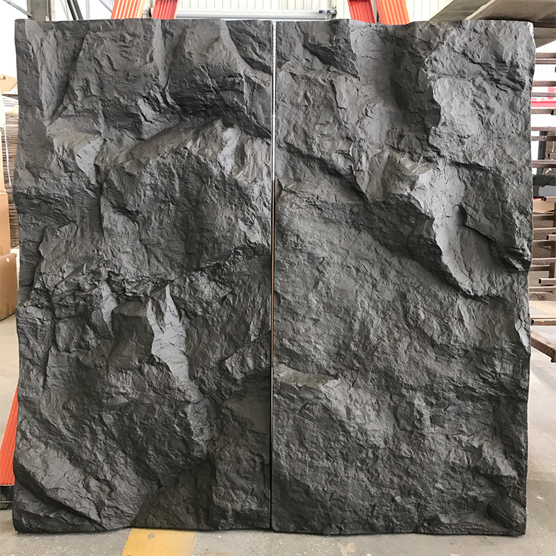 Manufacturer lightweight Polyurethane PU mountain rock stone wall panels exterior decor faux artificial cultural stone board