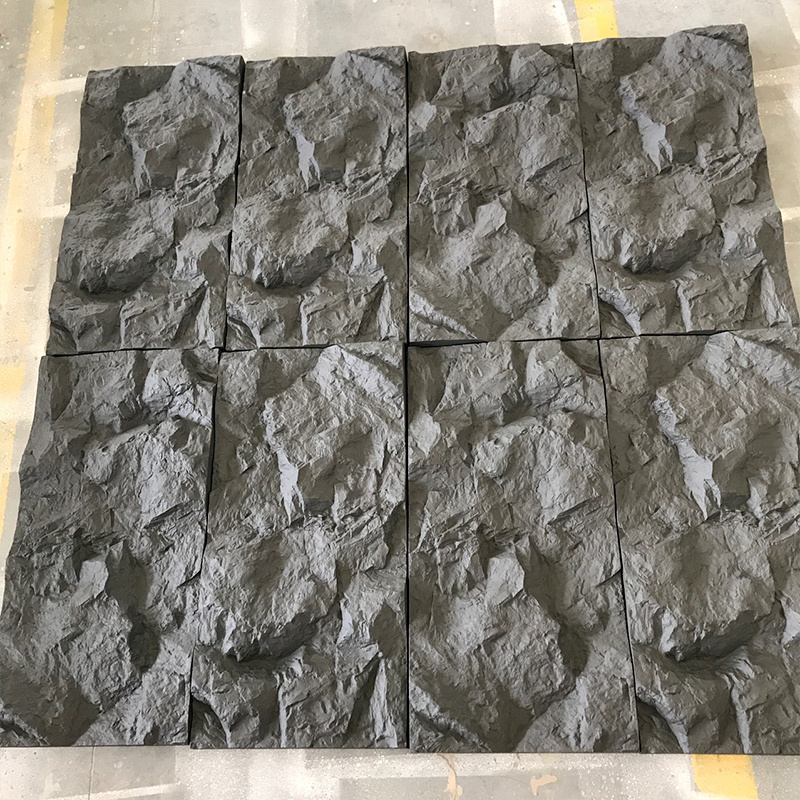 Manufacturer lightweight Polyurethane PU mountain rock stone wall panels exterior decor faux artificial cultural stone board