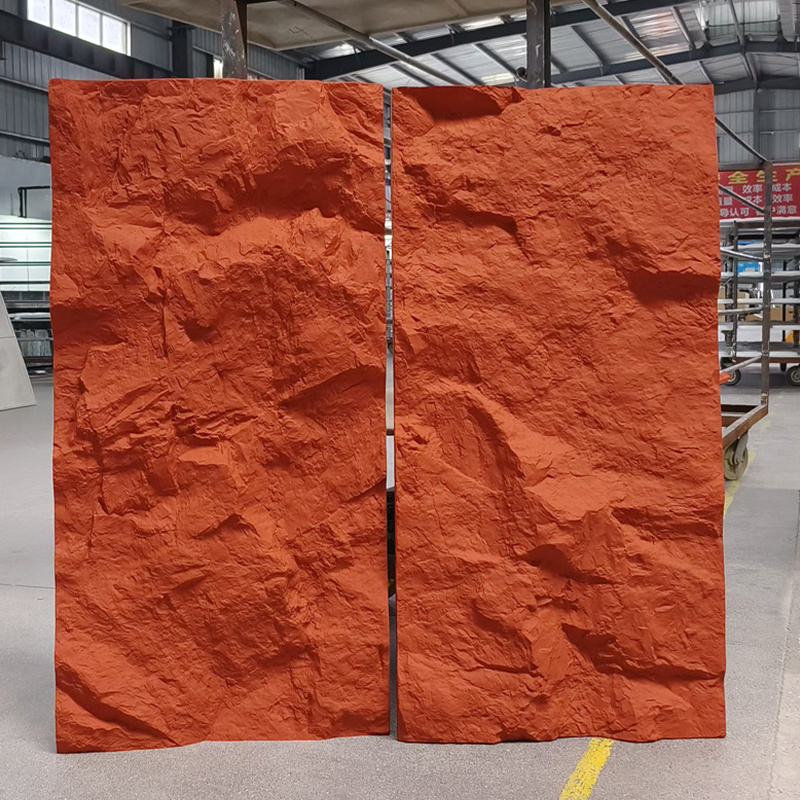 Manufacturer lightweight Polyurethane PU mountain rock stone wall panels exterior decor faux artificial cultural stone board