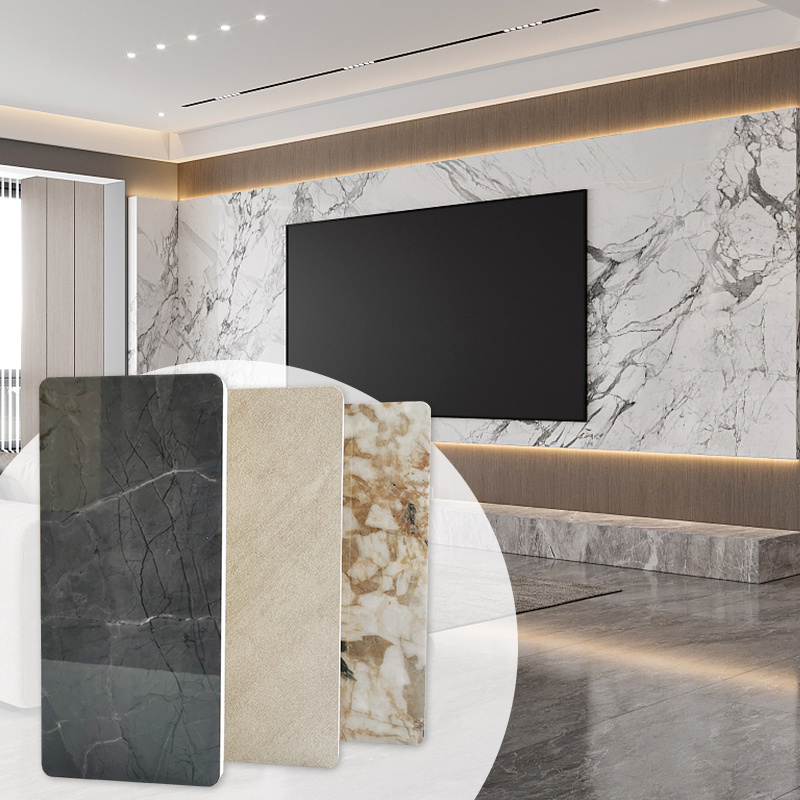 high glossy marble surface bamboo charcoal fiber board wood veneer pvc wall panel pvc marble sheet