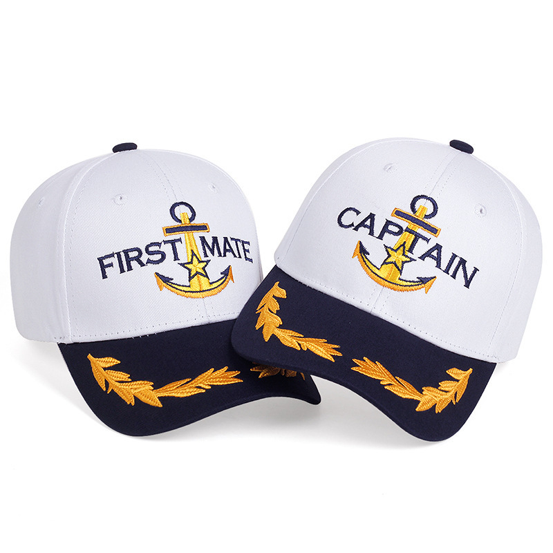 Captain Hat  Matching Skipper Boating Baseball Caps  Nautical Marine Sailor Navy  Party Hats