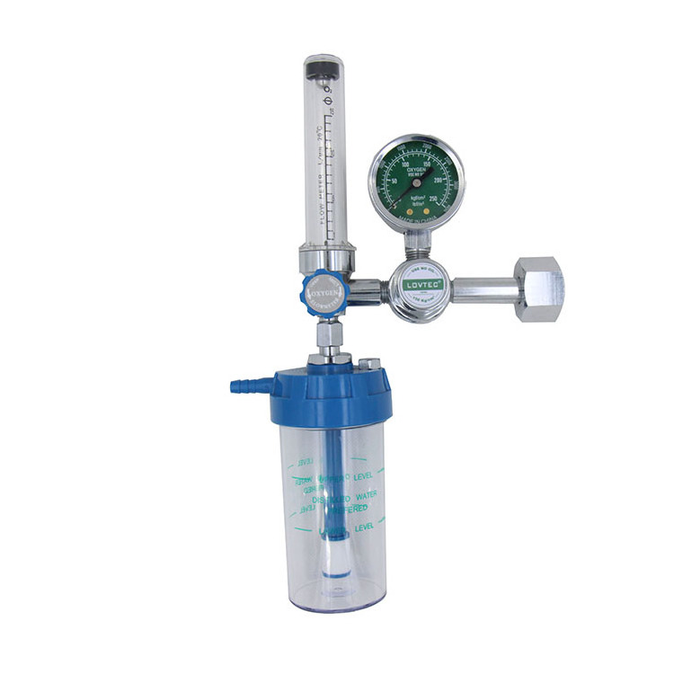 CO2 Dual Gauge Regulatorwith two Check Valves Oxygen Gas Flow Meter with Cannula Medical Oxygen Regulator with Gauge