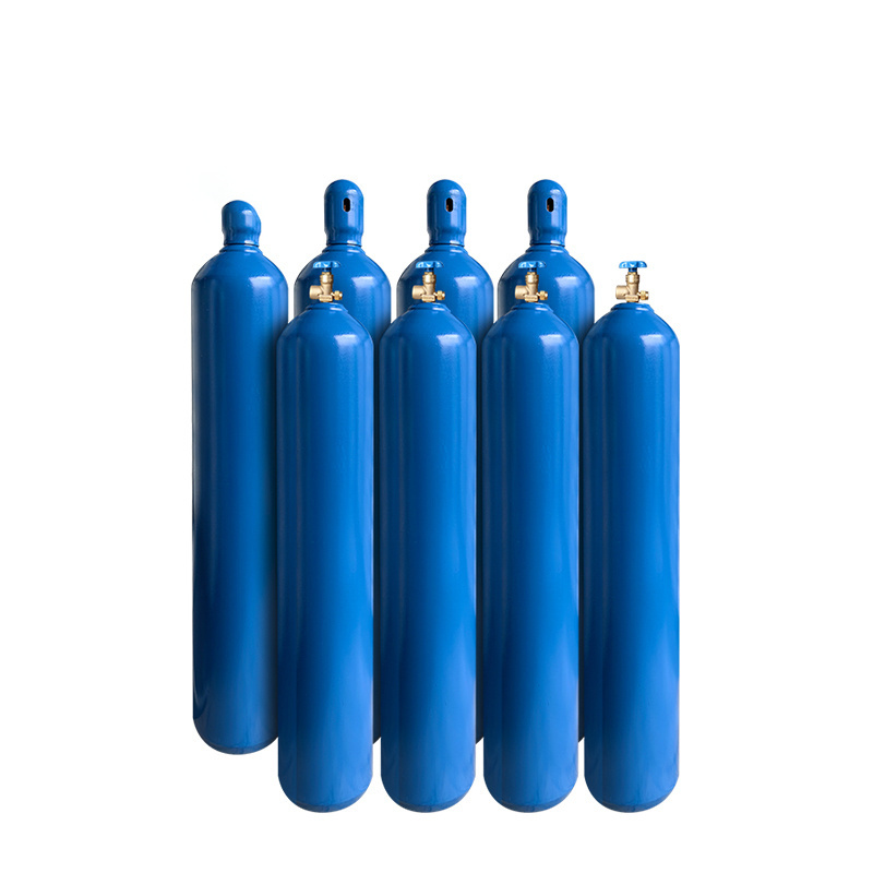 High Quality 40L 150Bar 219mm 48kg ISO Standard Oxygen Gas Cylinders CO2/Nitrogen/Argon/Helium/Hydrogen/Xenon/Neon Gas Cylinders