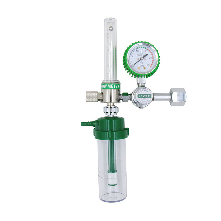 CO2 Dual Gauge Regulatorwith two Check Valves Oxygen Gas Flow Meter with Cannula Medical Oxygen Regulator with Gauge