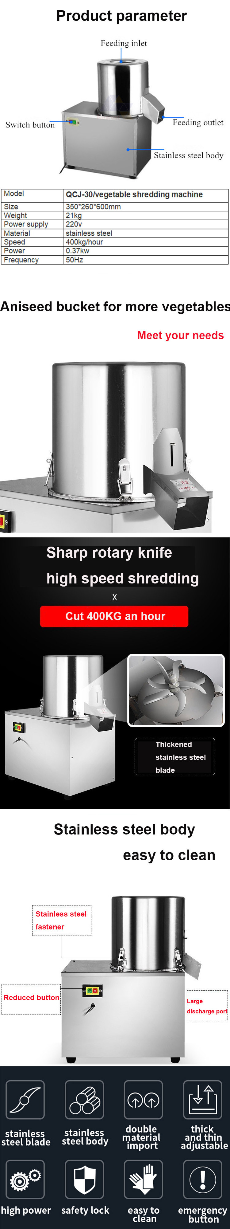 Stainless Steel Vegetable Chopper Machine Easy Operate Fullstar Vegetable Chopper For Home