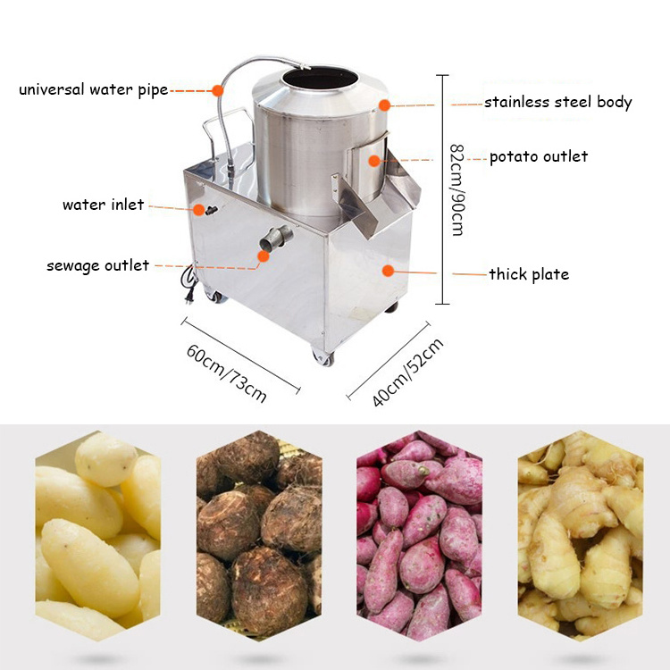 Professional Potato Peeler And Slicer Machine Taro Potato Roller Peeler For Sale