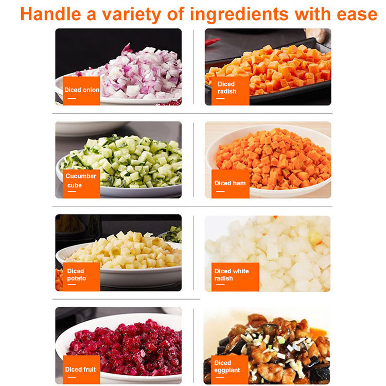 Hot Sale Commercial Automatic Fruit Vegetable Onion Dicer Cuber Potato Cutter Carrot Cube Cutting Machine