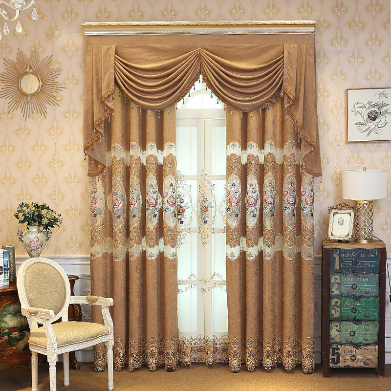 Bancy Cheap High Quality Turkish Style 100% Polyester Sheer Organza Tulle Voile Window Embroidered Curtain For Living Room