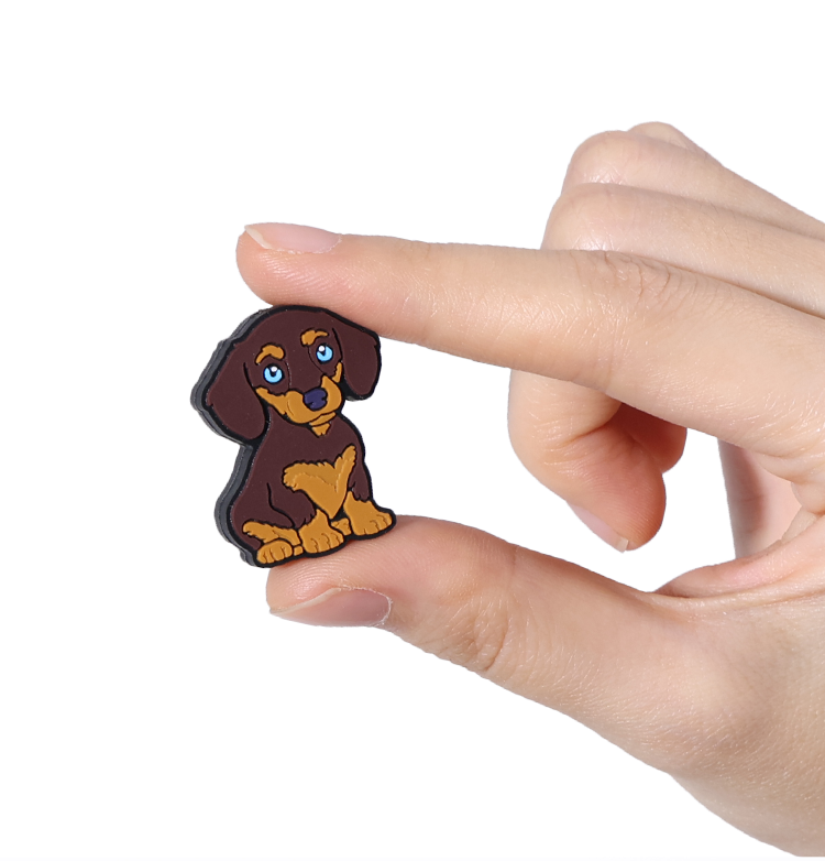 New Product Idea 2024 Eco-friendly Silicone Focal Bead Dog Custom Cartoon Animal Focal Beads For Pen Making