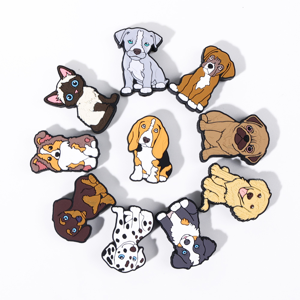 New Product Idea 2024 Eco-friendly Silicone Focal Bead Dog Custom Cartoon Animal Focal Beads For Pen Making