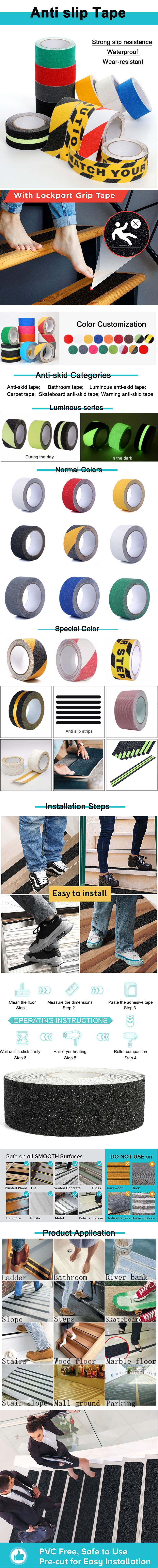 Hot selling non slip rubber strips antideslizante para escaleras step tread tape with low price