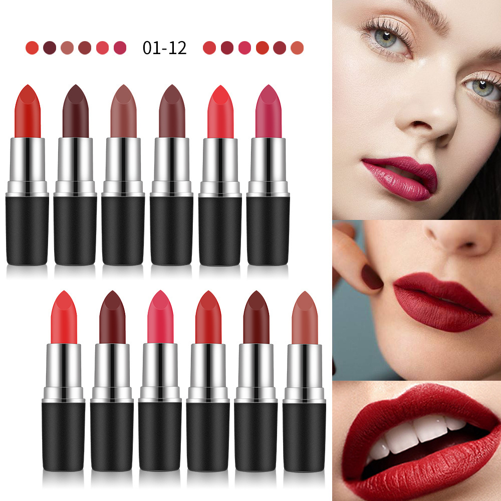 Wholesale Private Label Makeup Lipstick High Pigment 29 Color Waterproof Long Lasting Non Sticky Velvet Matte Bullet Lipstick