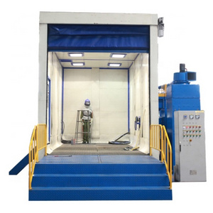 Indoor air sand blasting cabin/shot blasting room for auto spare parts/sand blast booth