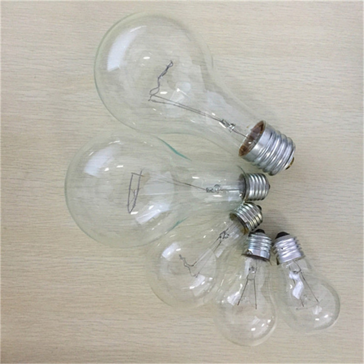 factory cheap price 40W 60W 75W 100W E27 B22 tungsten filament lamp A55 A19 A60  incandescent clear bulb light