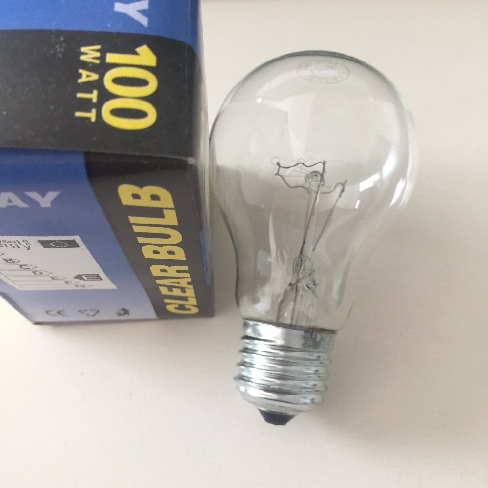 factory cheap price 40W 60W 75W 100W E27 B22 tungsten filament lamp A55 A19 A60  incandescent clear bulb light