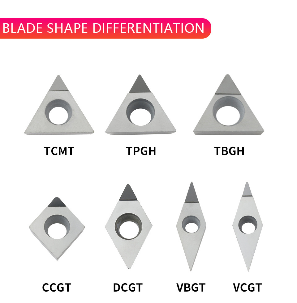 CBN PCD Turning Inserts CCMT060204 CCMT09T304 CCMT120408 knife Diamond Inserts For CNC Lathe Tools Cubic boron nitride Inserts