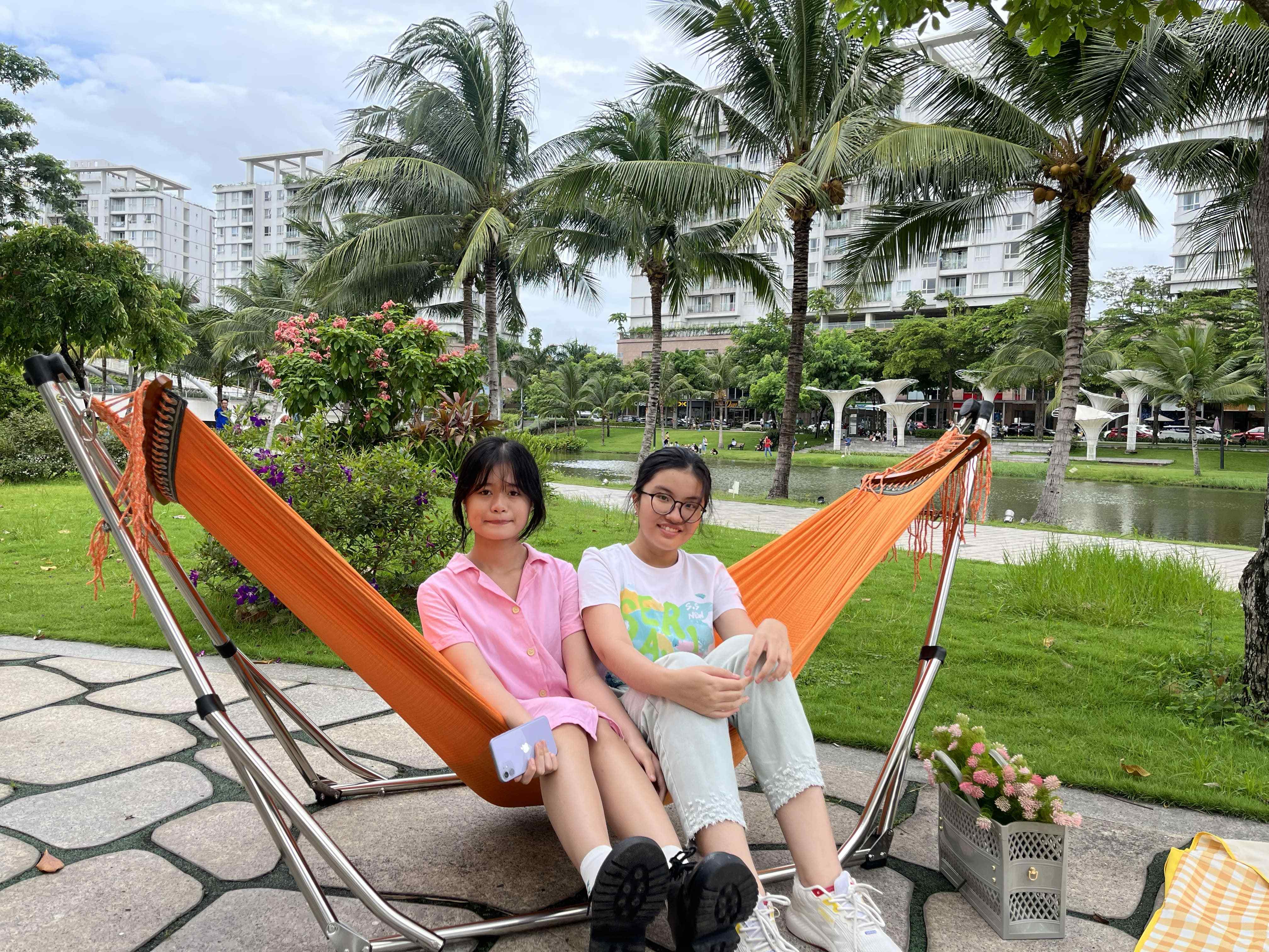 Polyester Hammock with Steel stand included Portable hammock with stand from Ban Mai Vietnam