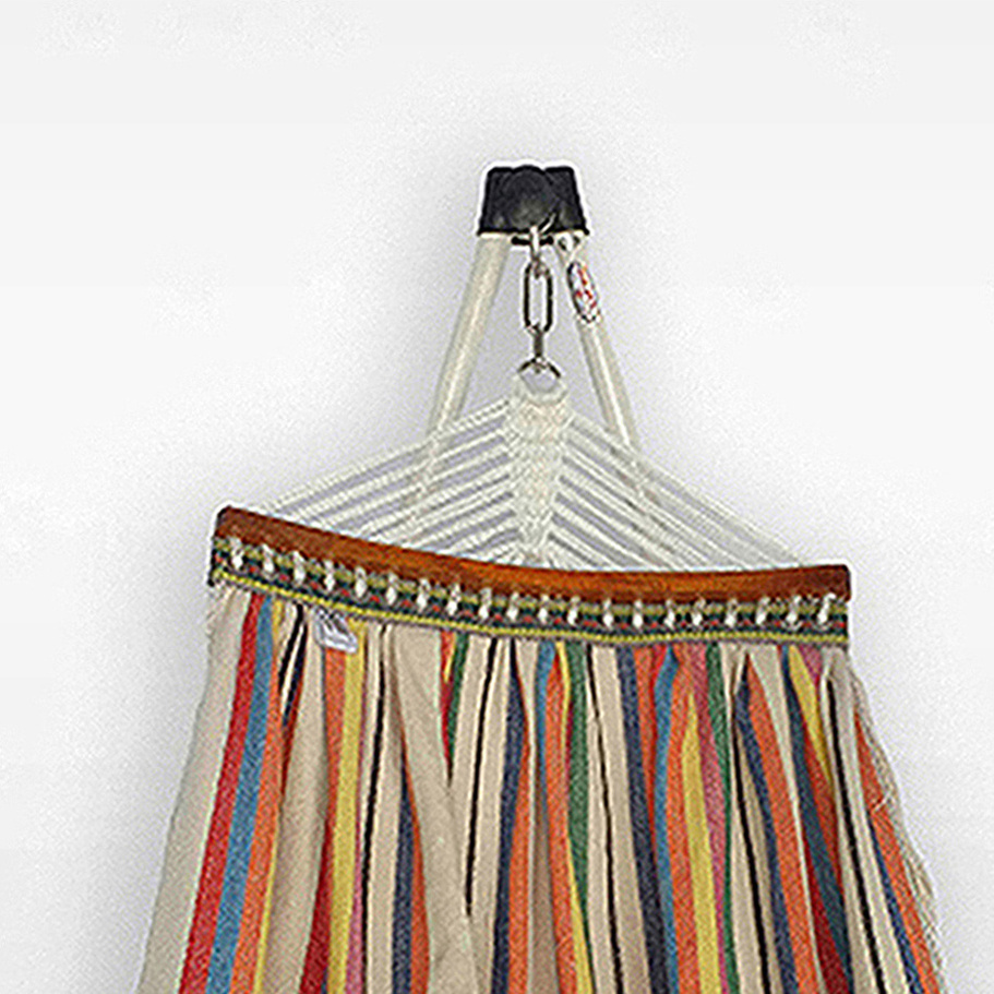 Best Selling Wholesale Adjustable Long Frame Venezuelan Hammock Folding White