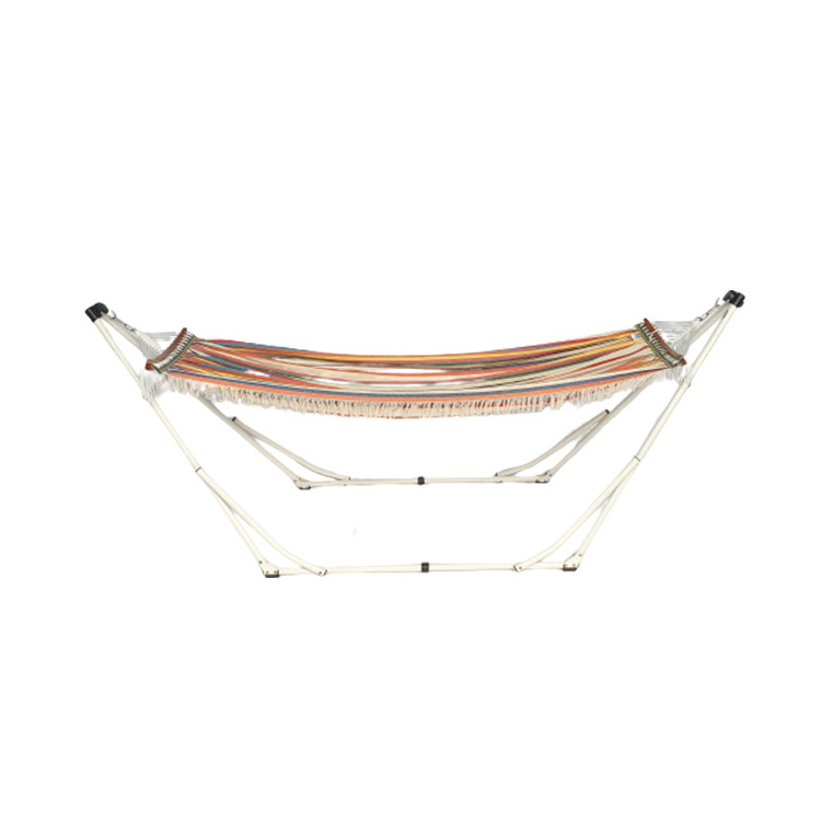 Best Selling Wholesale Adjustable Long Frame Venezuelan Hammock Folding White