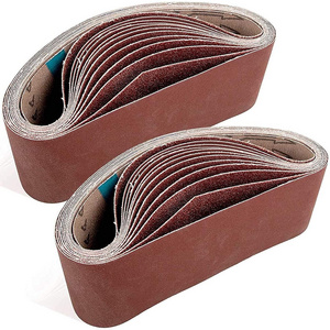 3 x 18 Inch Sanding Belts 80 Grit Aluminum Oxide Sanding Belt Premium belt sander Sandpaper for wood and metal 10 Pack