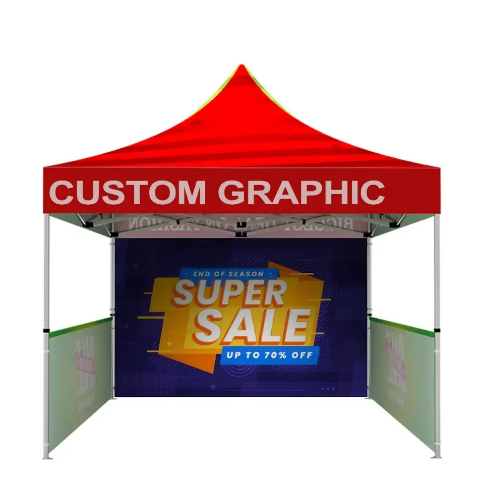 Sidewalls Portable Folding Canopy Business work Outdoor Beach Foldable Show Garden Gazebo Tent