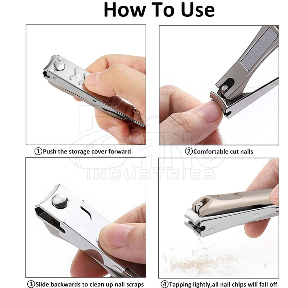 Factory Wholesale Rate Nail Cutter Stainless steel Small Portable Toe Finger Nail Clipper With File